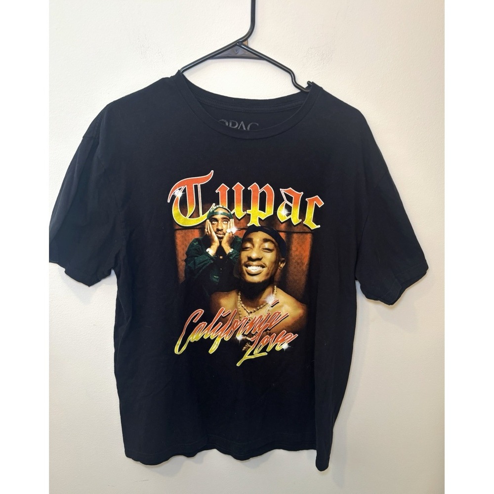 Tupac 2 Pac California Love T-Shirt Black Size L Cotton